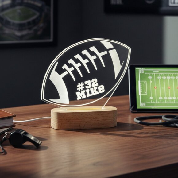 American Football Custom Name Light | Personalized LED Sign | Boy or Dad Gift - Picture 8 of 8